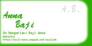 anna baji business card